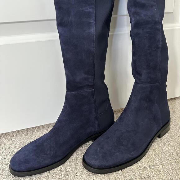 Stuart Weitzman Keelan Over-The-Knee OTK Boots NICE BLUE Size 6.5 - Picture 3 of 7